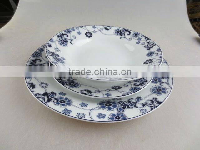 18pcs decal porcelain dinner ware set