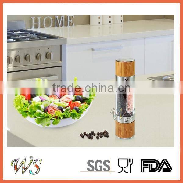 WS-SH11z 2 in 1 Premium Salt and Pepper Grinder, pepper shakers with wooden caping