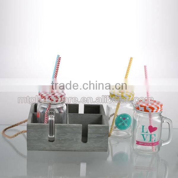 home decor mason jars glass with lids and straws mental stand with metal stand