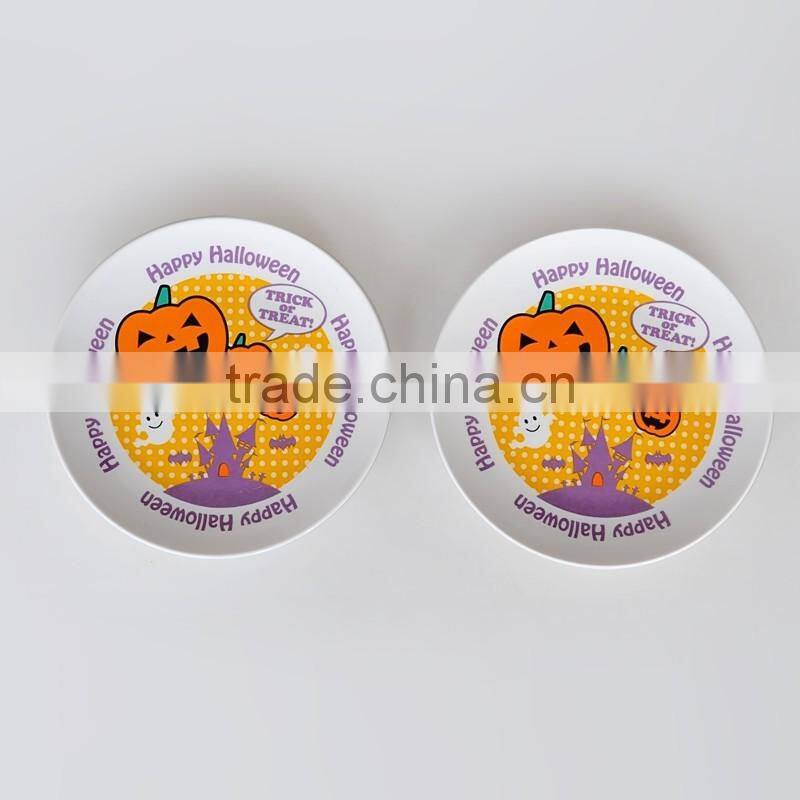 round shape porcelain plate with gold decal,porcelain dishes with gold printing,gold design plate set