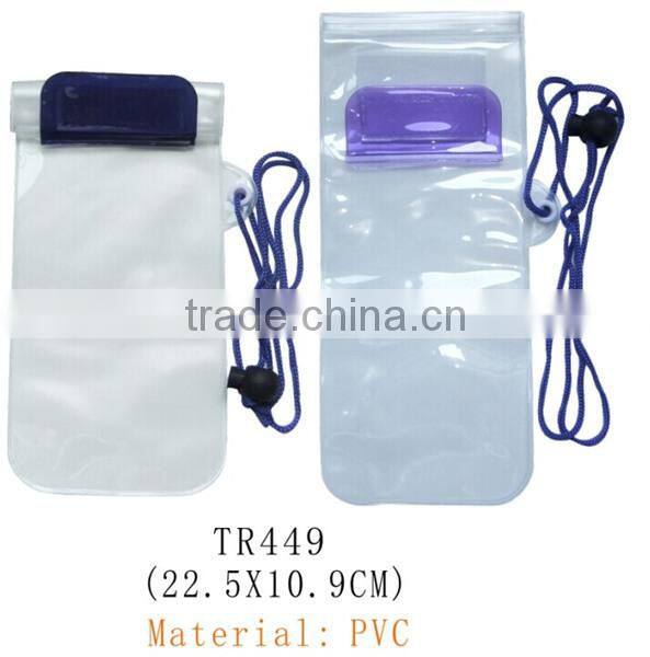 Transparent universal pvc cell phone pouch swimming waterproof mobile phone bag