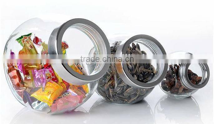oval shape clear empty wholesale glass jars for canning