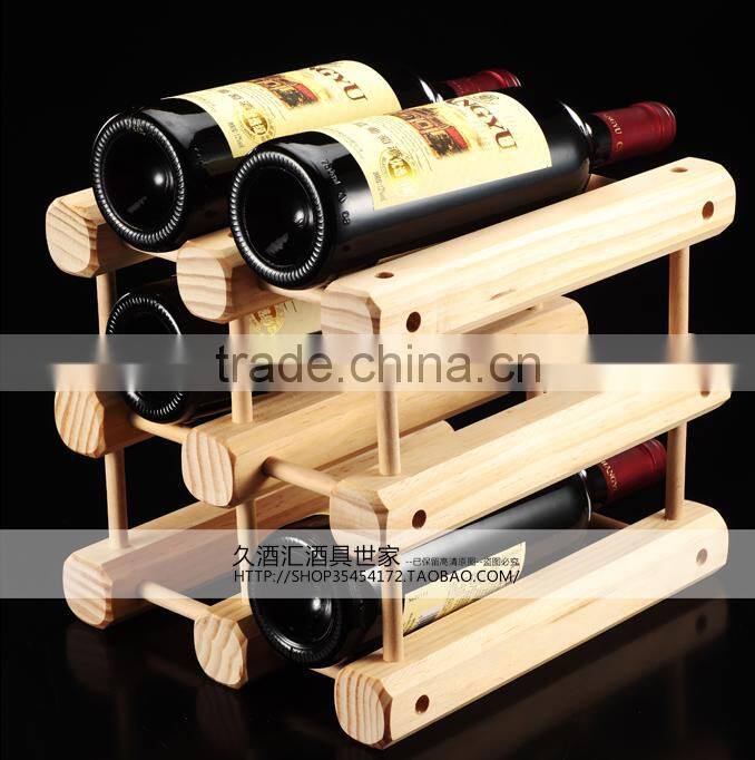 Solid pine Wine Rack Handmade Wooden Wine Rack With Lighting handmade wooden wine rack with low price