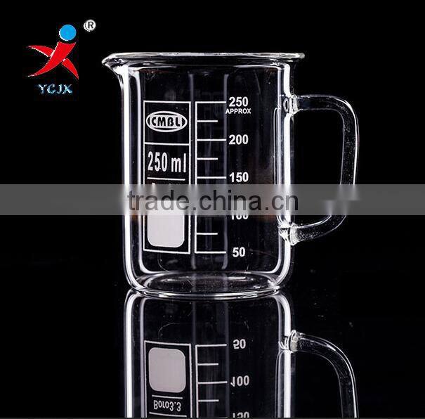 400ml handled glass beaker with duck mouth