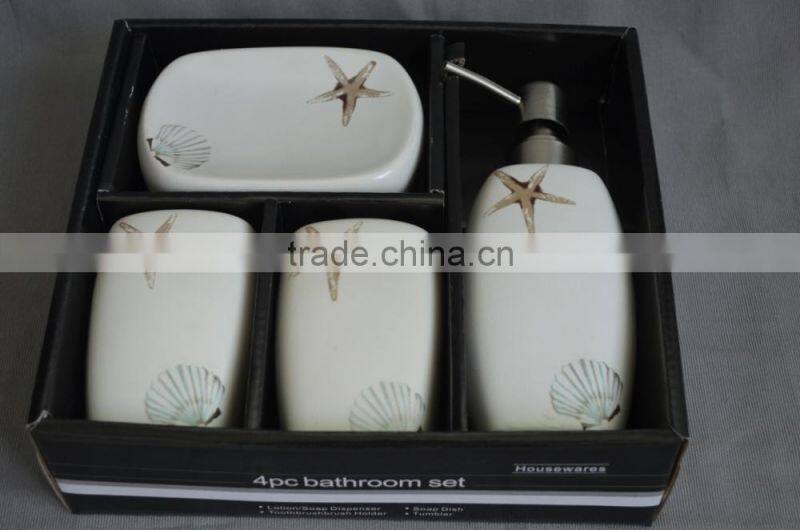 Ceramic elegant Bathroom Accessories Bath Set