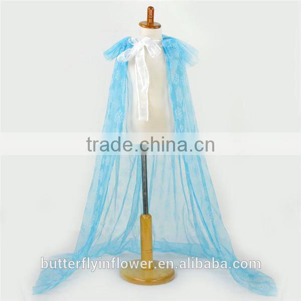 New Arrival Candy Color Snowflake Custom Cutting Baby Girl Evening Dress Cape