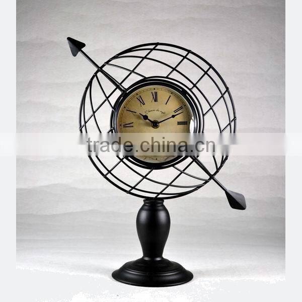 Metal globe shape clock