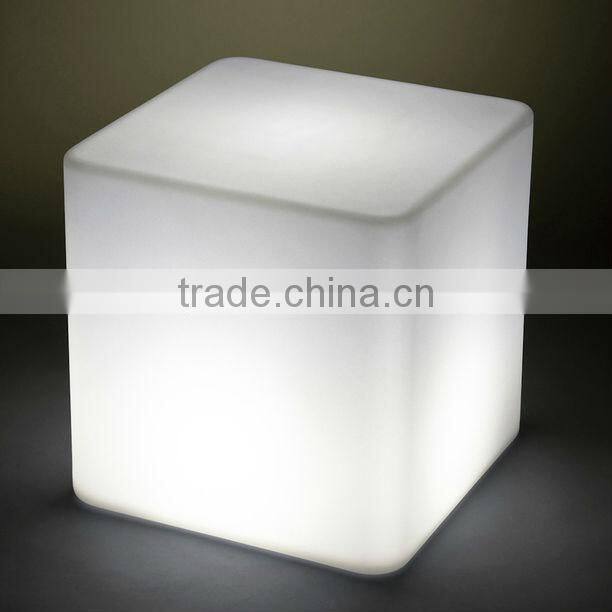 Lounge led cube table and chair / hotel living room use LED illuminated cube table