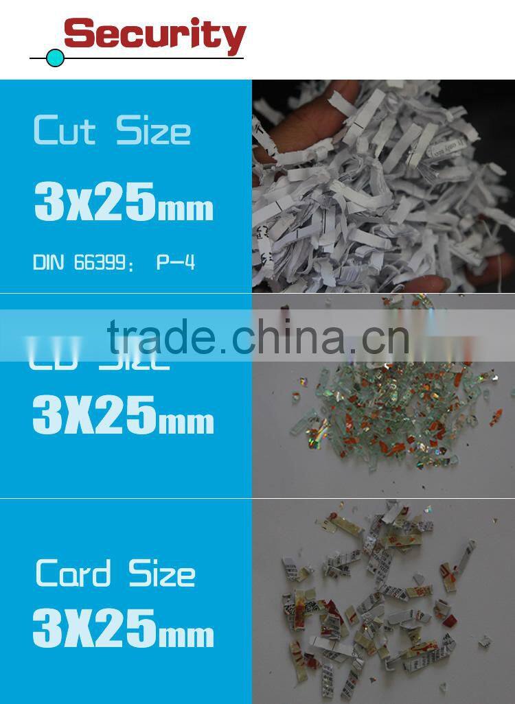 JP-7115CD Plastic shredder machine for bank and goverment use A4 Cross Cut