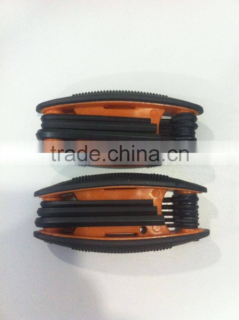 40Cr plastic handle folding hex key wrench set allen square key wrench