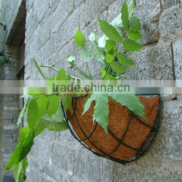 window coconut fiber hanging flower basket