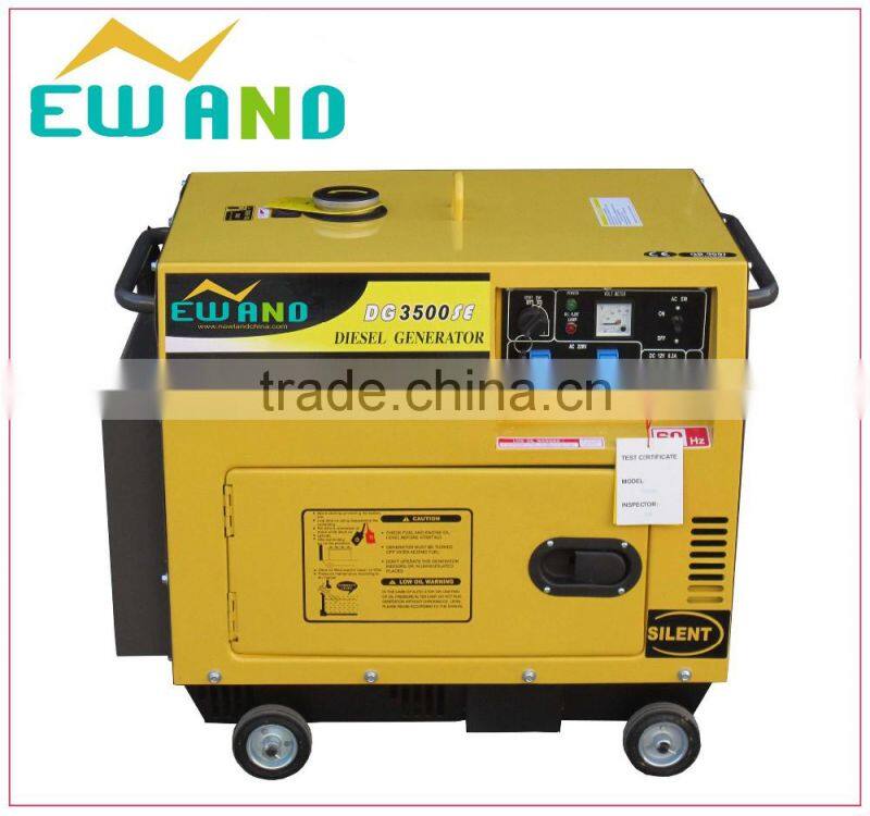 cheap silent portable generator soundproof thermoelectric generator 12v dc 186f 3kw diesel generator