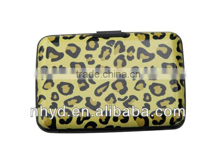 Customized colors card guard aluminum wallet