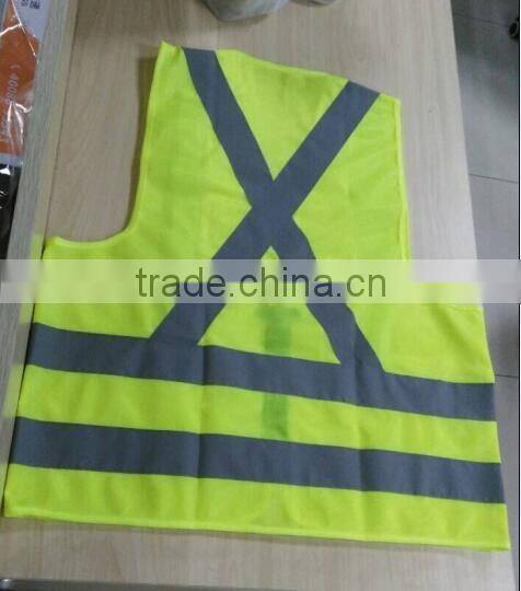 High quality reflective vest for Chile market with general reflective tape and advanced reflecitve tape,