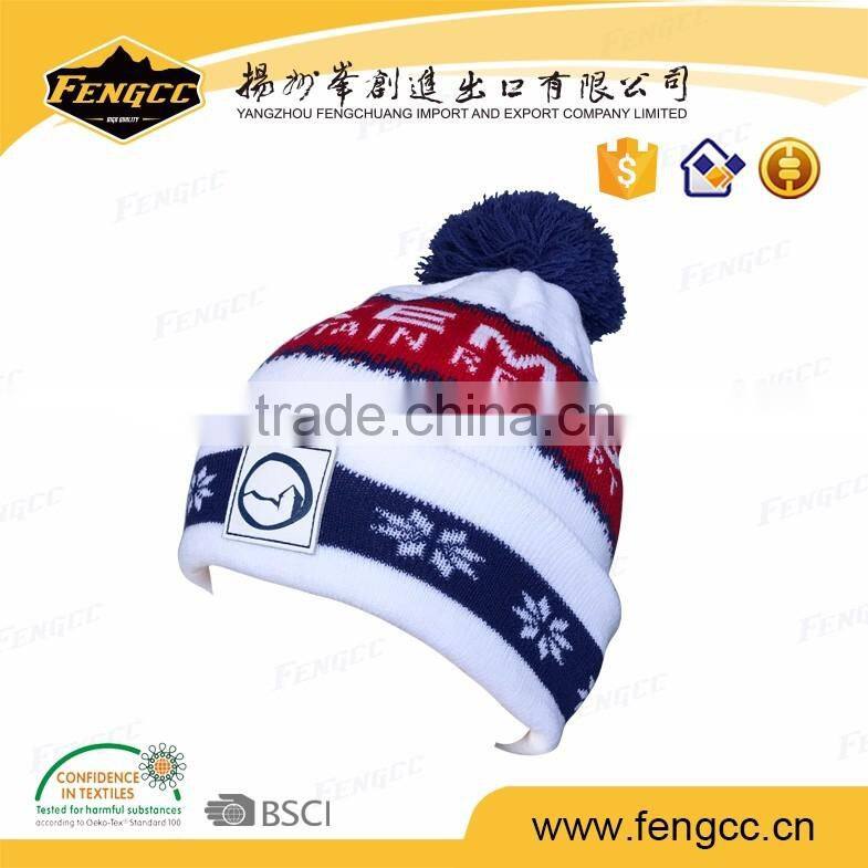 Knitted soft cotton custom cute baby winter hat