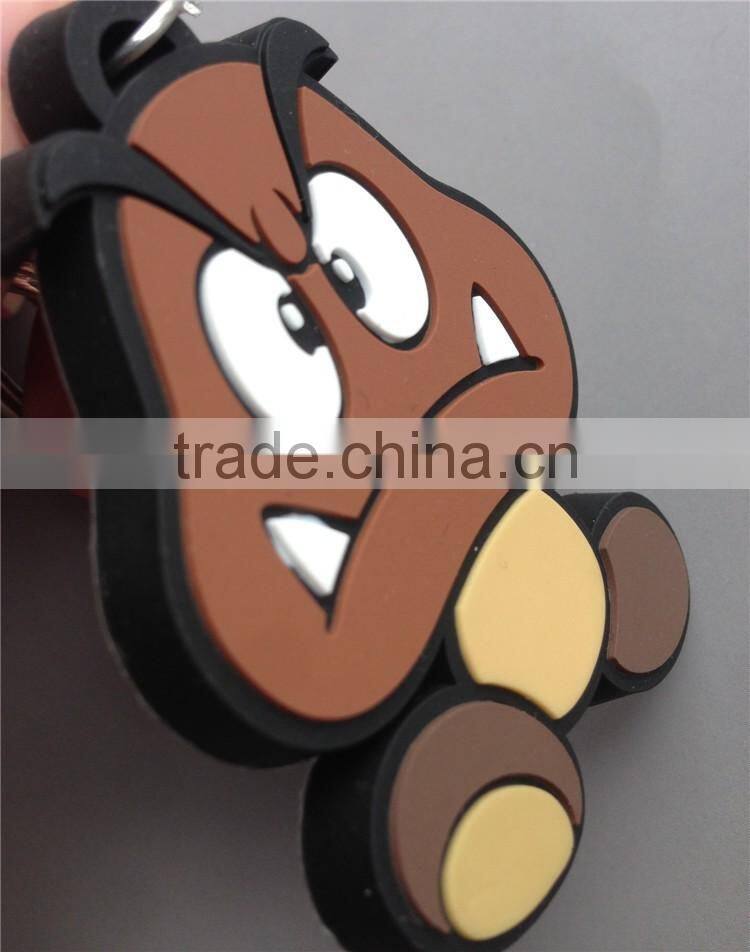 Custom Design Shaped 3D Soft Plastic Rubber PVC Keychain