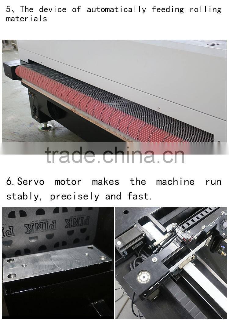 High speed auto feeding co2 tube fabric leather laser cutting machine price