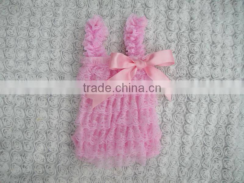 Newest style pop baby wear lace tops made in China