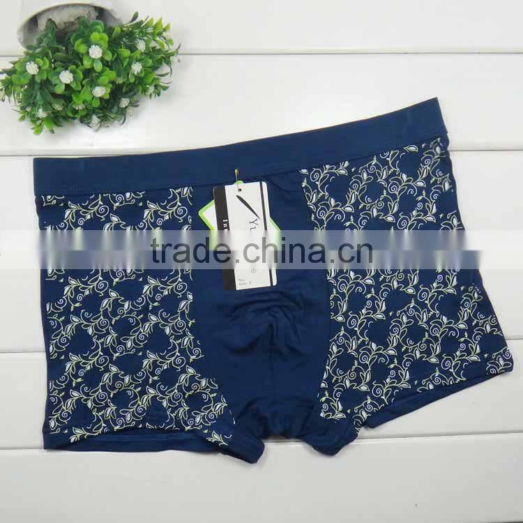 Printed geometry fashion bamboo fiber men briefs stock men boxer briefs boyshort