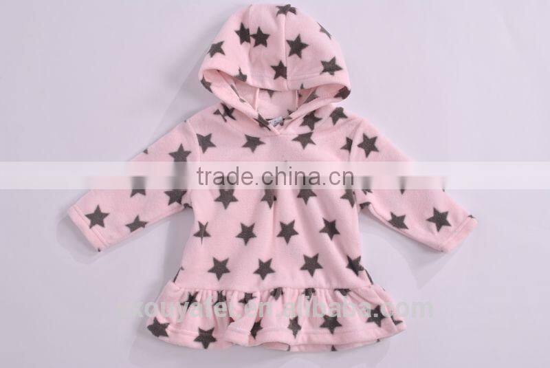 kids stock cloth polar fleece cloth happy baby clothing stock apparel hoody soft touch girls coat kids ready made garment