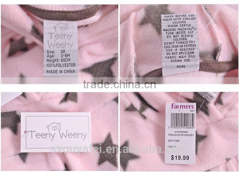 kids stock cloth polar fleece cloth happy baby clothing stock apparel hoody soft touch girls coat kids ready made garment