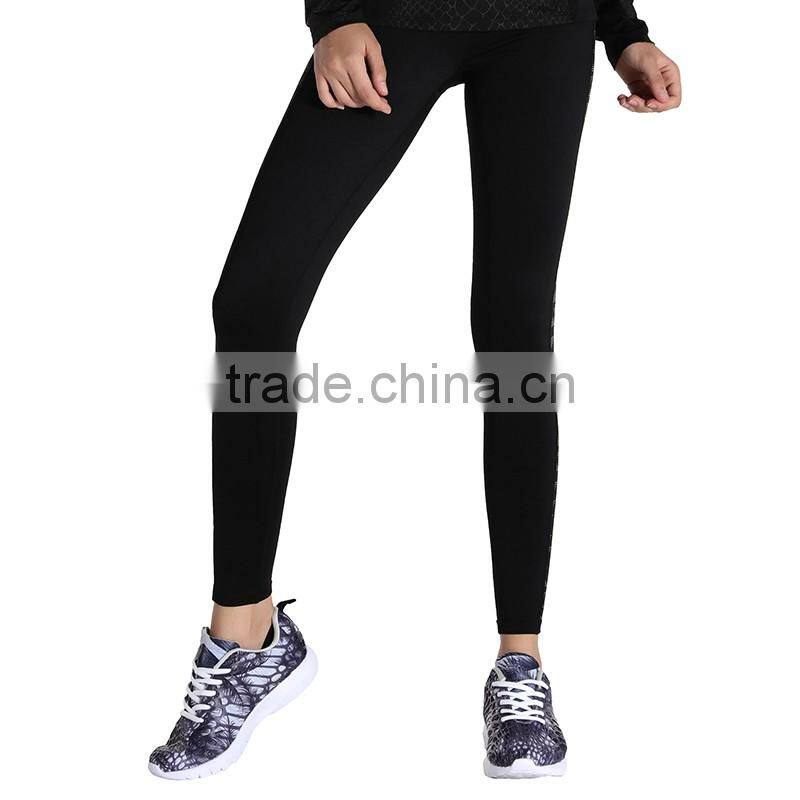 Wholesale Ladies Sports Clothes GYM Leggings Luminous Reflex Women Running T shirt