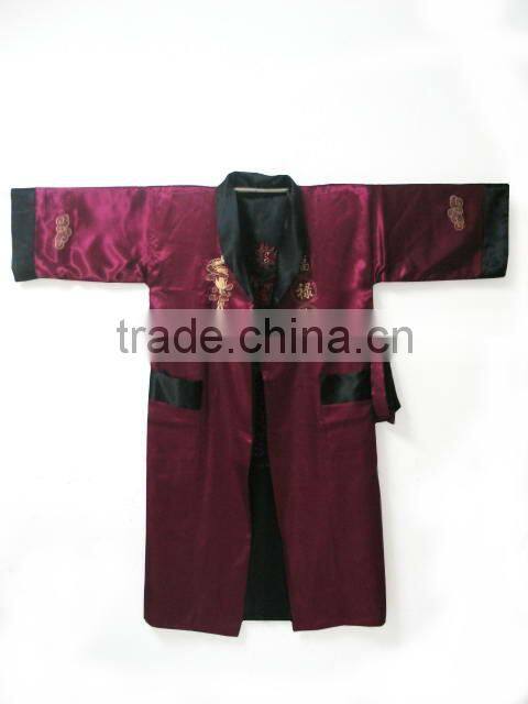 Many colors for two sides wear men bathrobe