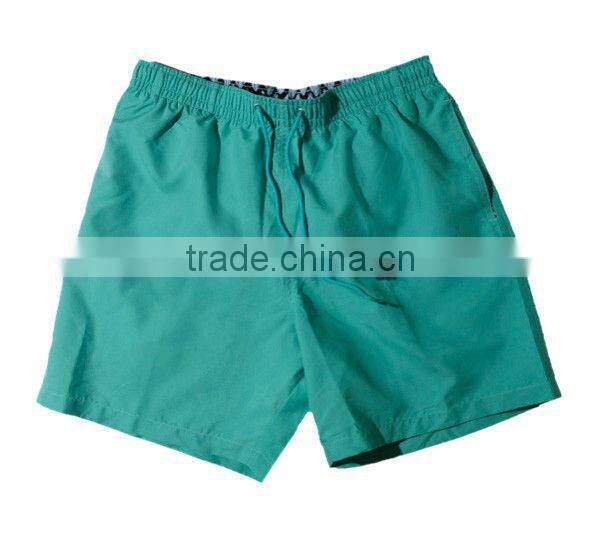 men's poly m/f twill swimming shorts plain color boardshort micro fiber beach shorts