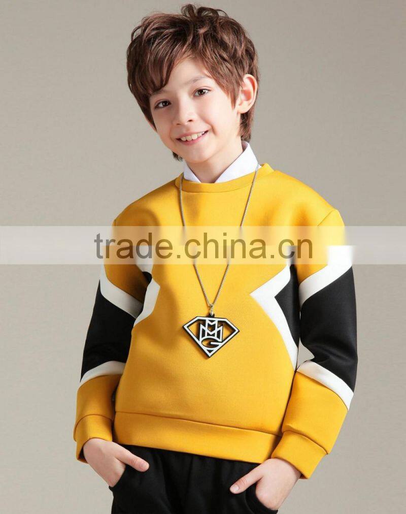 round fleece boy's sweatshirt long sleeve pullover short sweatshirts