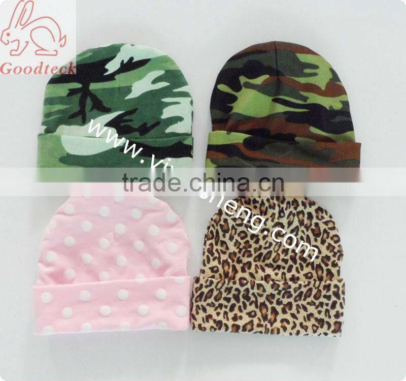 toddler black and white damask cotton baby hat