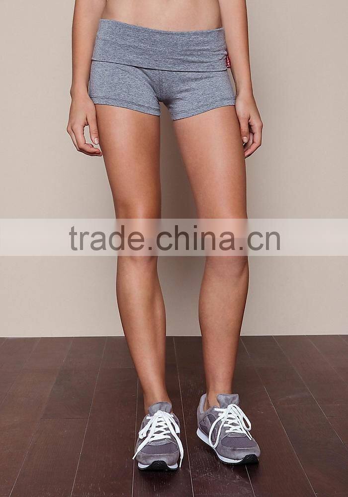MGOO Foshan Manufacturer Cross Fit Yoga Shorts Custom Lycra High Waist Tight Sexy Shorts Custom Made
