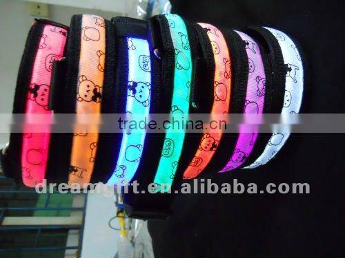 Glow in the night flashing Led dog Collar 4 size cheap price