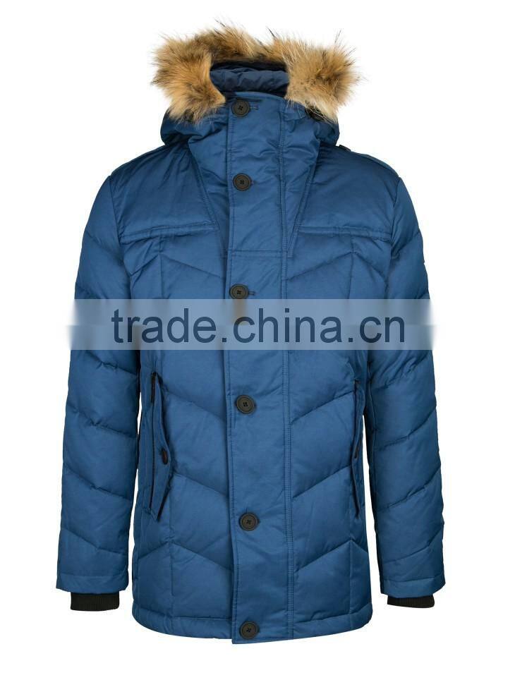 Zipper Double Layer Front Men's Business Quilting Padding Jacket For Winters