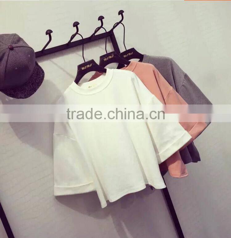 Han edition leisure of lovely idea wacky embroidery patch dinosaur loose short sleeve T-shirt girl summer hitting scene