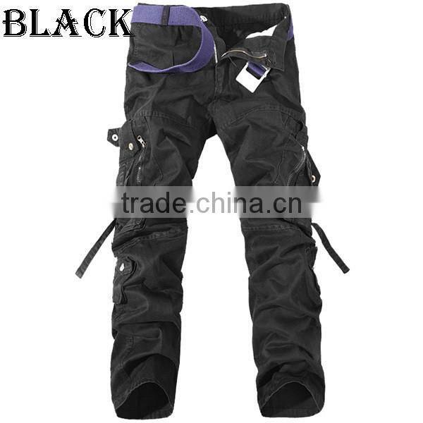 Hot sale economic unisex european style cargo work pants Plus Size Multi-pocket Overalls Trousers Men 6 Color (No Belt)