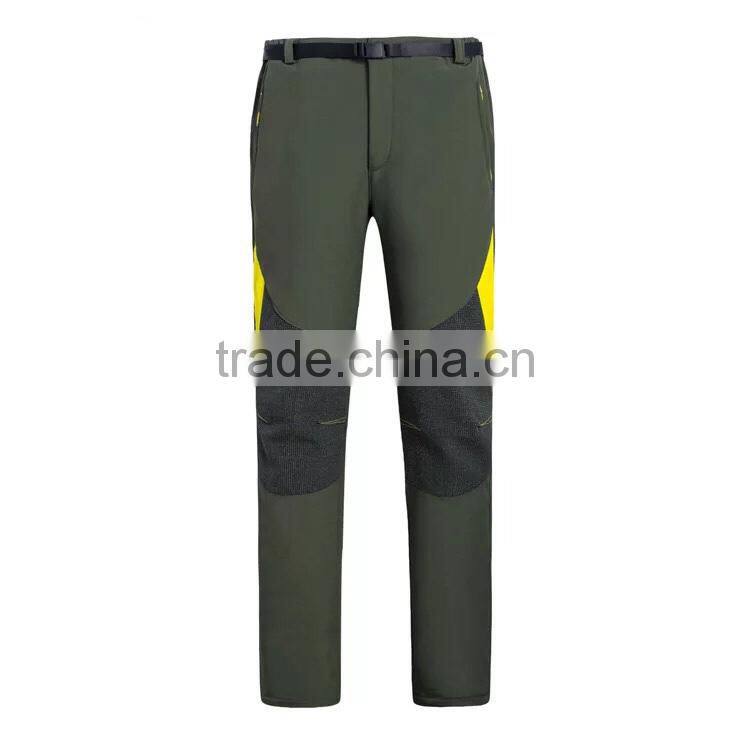MEN'S softshell pants Outdoor Men's Slim Trousers Fishing pants fleece inside