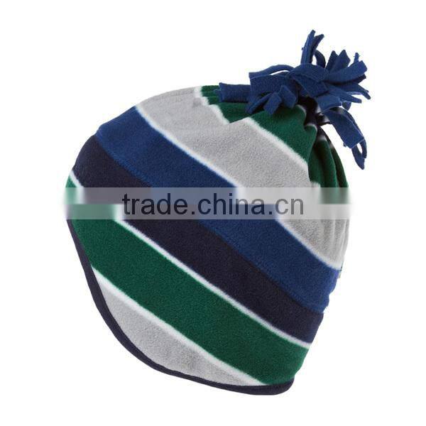 Winter warmth and comfort bobble on top baby fleece cap