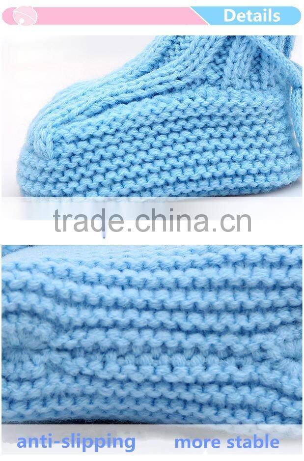 Baby infant girls cute crochet knitted crib shoes