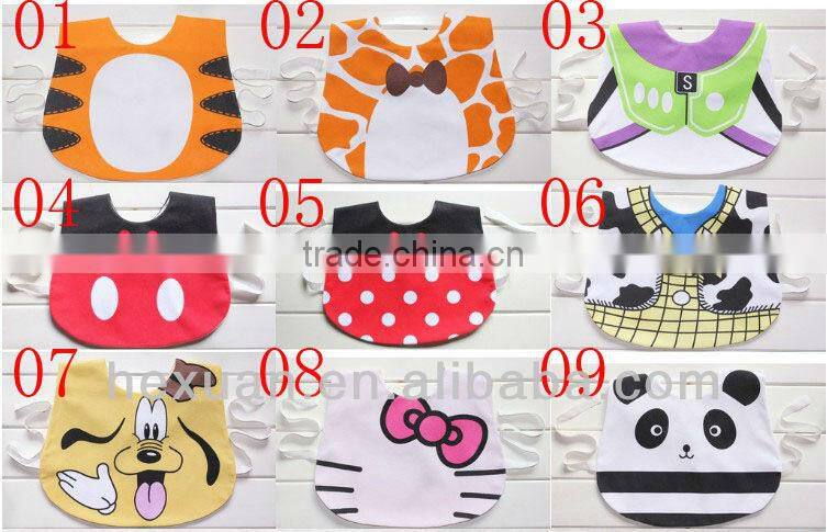 9 designs can choose baby bibs/3 layers baby bibs/superman baby bibs /in stocked or OEM