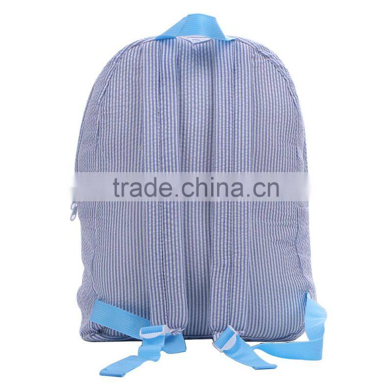Monogrammed toddle Seersucker Backpack