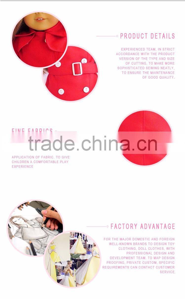 Custom made 18 inch woven red barbiee dress