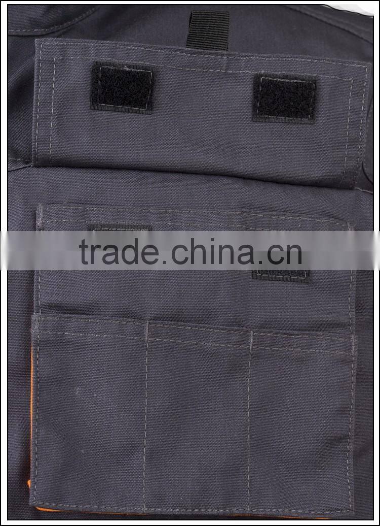 wholesale men workwear vest safety waistcoat with polyester cotton