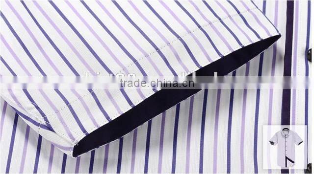 Men's new model t shirts vertical stripes fabric fancy t shirt for men