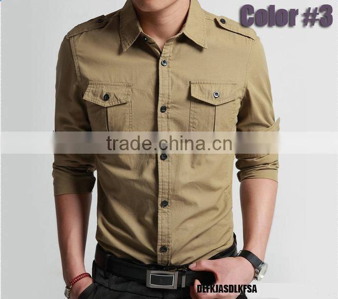 Mens designer summer shirt Fashion Army Shirts high quality Military Casual shirts