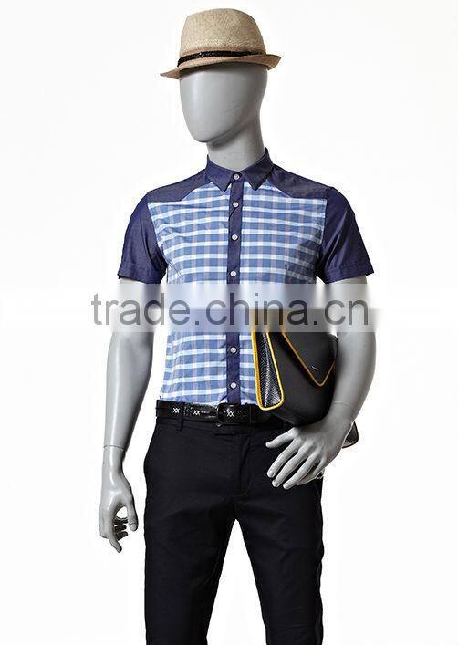 Wholesale plaids latest shirt designs summer men dress shirt 2016