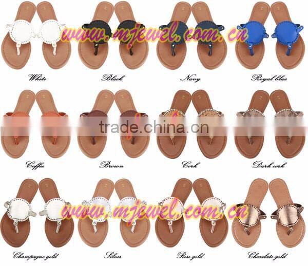 Stocked monogram solid disc kid sandal