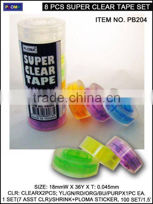 PB208 12PC SUPER CLEAR ADHESIVE TAPE