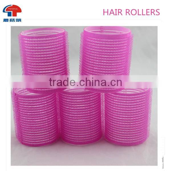 Pink hair magic tape various shapes hair roller hook and loop
