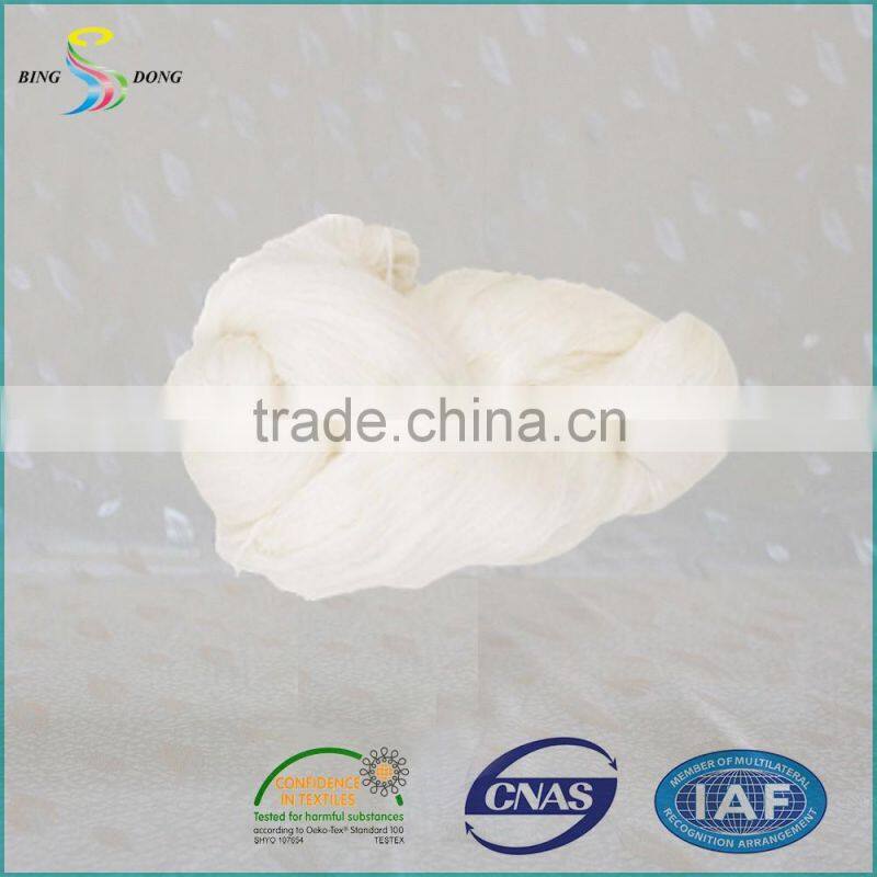 100% spun polyester yarn 40.2 50.3 raw white in hanks