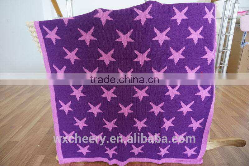 soft Jacquard knitted baby throw Blanket